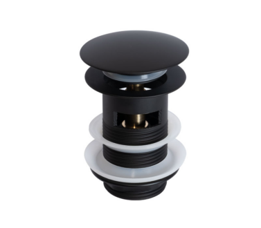 Basin Clicker Waste Slotted Black – 32mm | Plumbing Spares