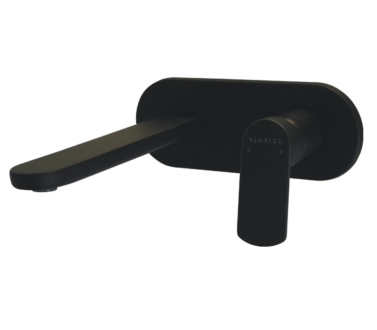 Basin Concealed Mixer Tap with Spout | Spring Black