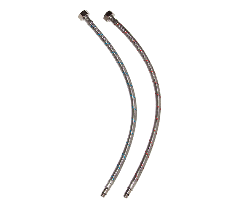 DN8 Braided Flexi – 1/2 X M10 450mm Each | Plumbing Spares