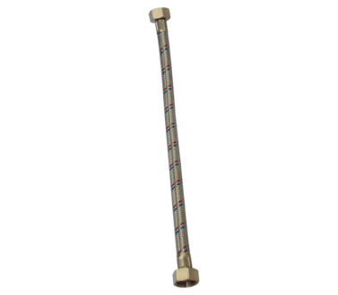 DN8 Braided Flexi Tube For Toilet – 1/2 X 1/2 350mm | Plumbing Spares