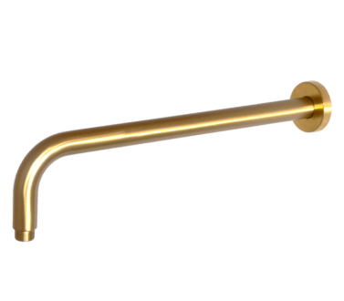 Shower Arm Round Brushed Brass - 400mm | Shower Arms