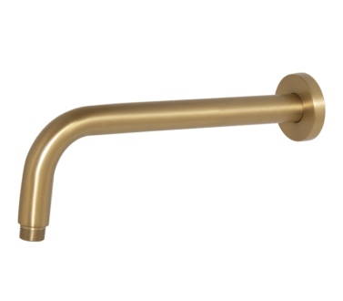 Shower Arm Round Brushed Brass - 300mm | Shower Arms