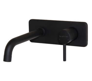 Basin Concealed Mixer Tap with Spout | Moon Black