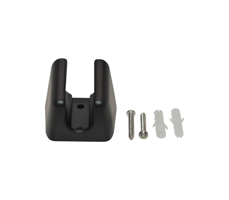 Black Wall Hook with Screws | Showers Miscellaneous