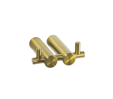 Double Robe Hook – Brushed Brass | Sage Accessories