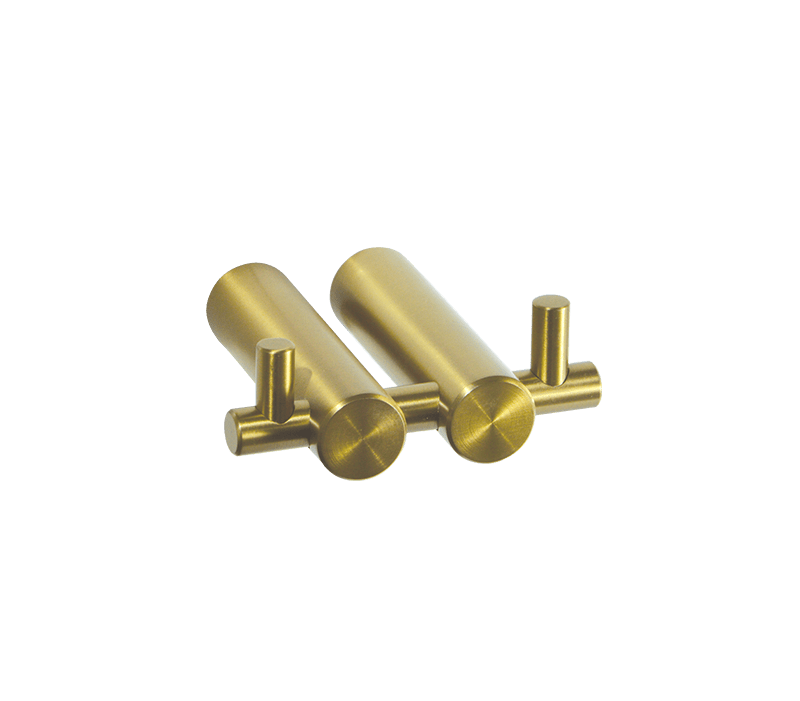 Double Robe Hook – Brushed Brass | Sage Accessories