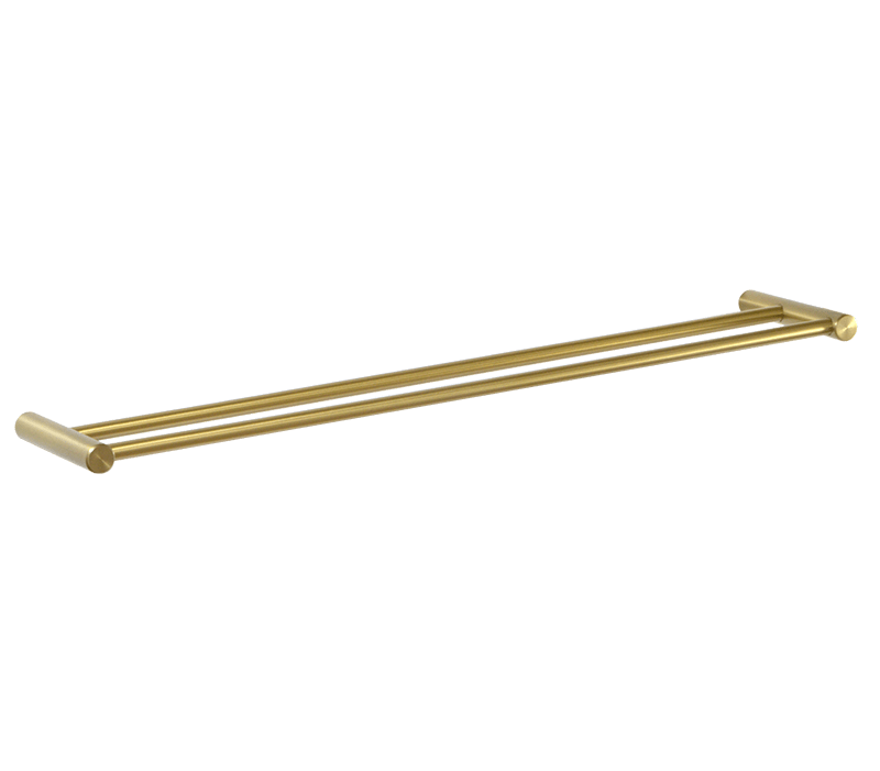 Double Towel Rail – Brushed Brass | Sage Accessories