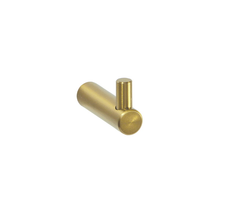 Single Robe Hook – Brushed Brass | Sage Accessories