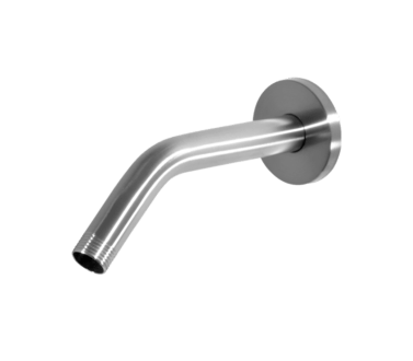 Shower Arm and Cover Plate Brushed Stainless Steel - 150mm | Shower Arms