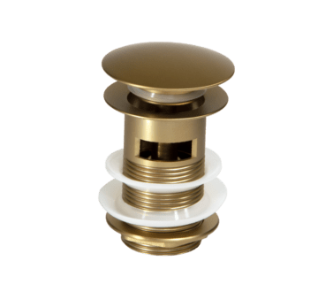 Basin Clicker Waste Slotted Brushed Brass – 32mm | Plumbing Spares