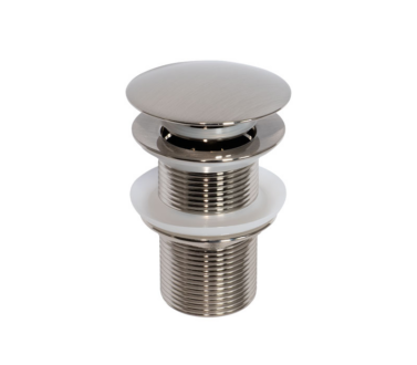 Basin Clicker Waste Unslotted Brushed Stainless Steel – 32mm | Plumbing Spares