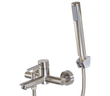 Bath Mixer Tap W/T Std Offset | Moon Brushed Stainless Steel