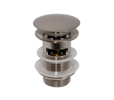 Basin Clicker Waste Slotted Brushed Stainless Steel - 32mm | Plumbing Spares