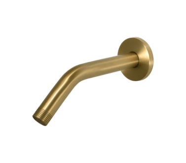 Shower Arm and Cover Plate Brushed Brass - 150mm | Shower Arms
