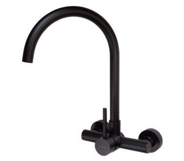 Wall Type Sink Mixer Tap J Spout | Moon Black