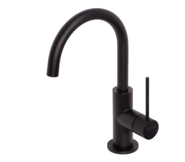 Gooseneck Basin Mixer Tap | Lace Black