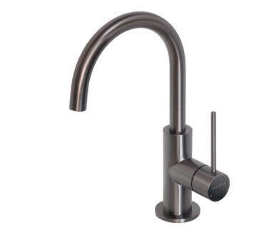 Gooseneck Basin Mixer Tap | Lace Gunmetal