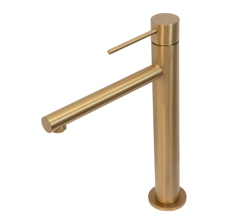 High Basin Mixer Tap | Lace Brass