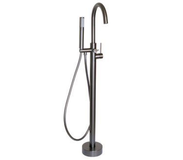 Round Free Standing Bath Mixer Tap with H/S | Lace Gunmetal