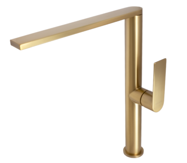 Single Hole Sink Mixer Tap | Silk Brass