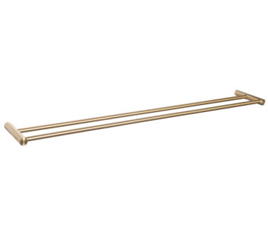 Double Towel Rails Brushed Brass - 800mm | Sage Accessories