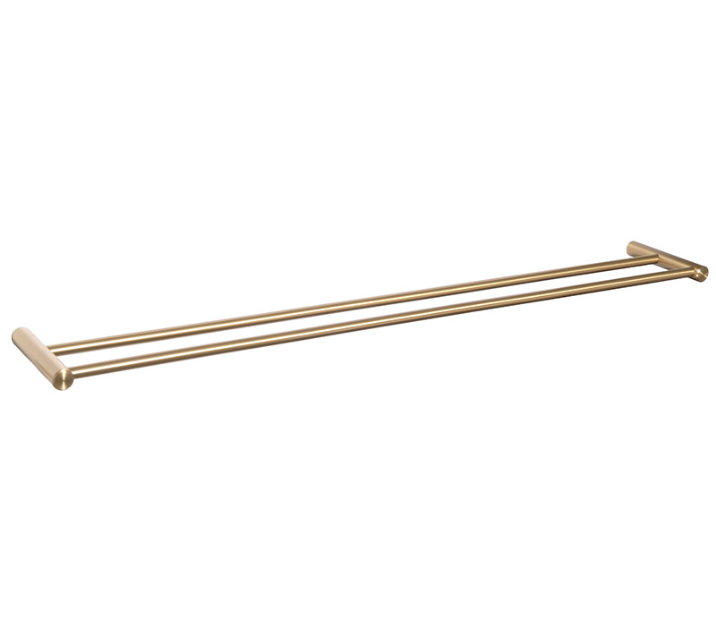 Double Towel Rails Brushed Brass - 800mm | Sage Accessories