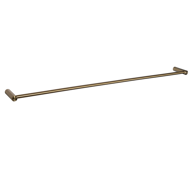 Single Towel Rail Brushed Brass - 800mm | Sage Accessories