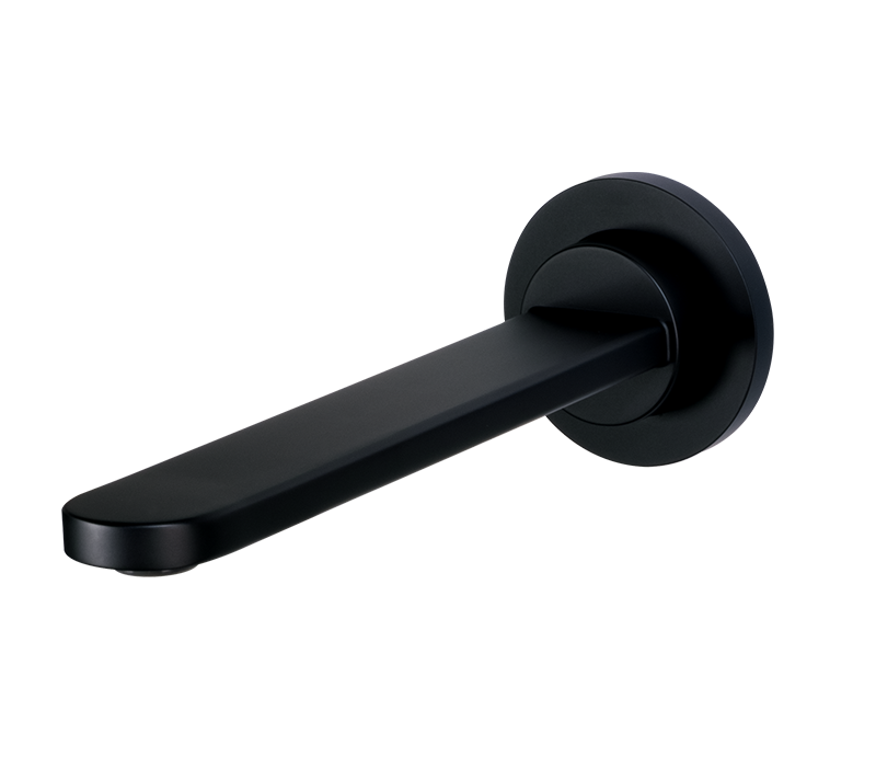 200mm Round Wall Spout Black | Spares Spouts