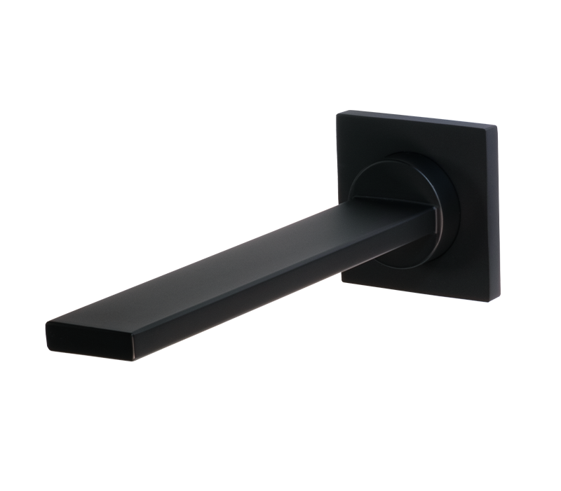 200mm Square Wall Spout Black | Spares Spouts
