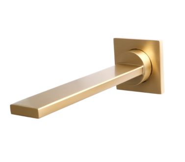 200mm Square Wall Spout Brushed Brass | Spares Spouts