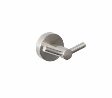 Double Robe Hook Brushed Stainless Steel | Ginger Accessories
