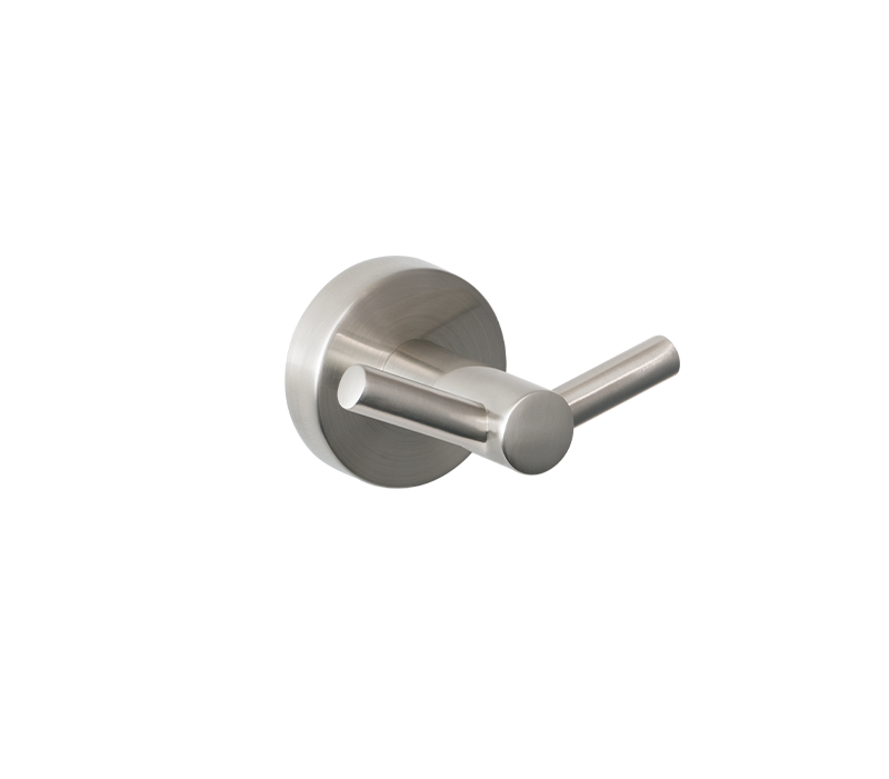 Double Robe Hook Brushed Stainless Steel | Ginger Accessories
