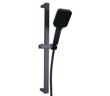 Rectangular 4 Function Rail Set Black | Showers