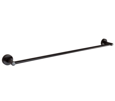 Single Towel Rail Black 600mm | Ginger Accessories