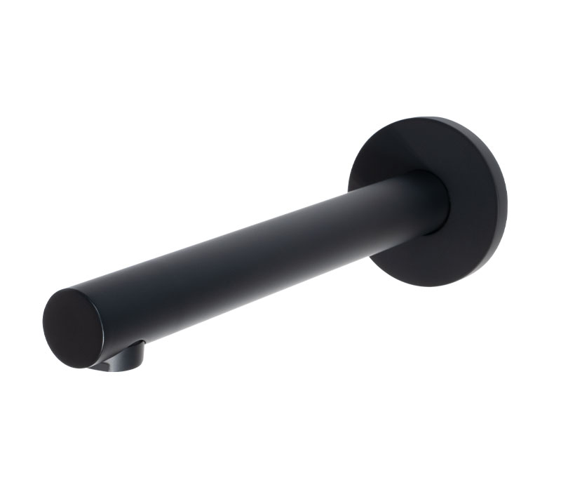 Tubular Wall Spout Black 200mm | Spares Spouts