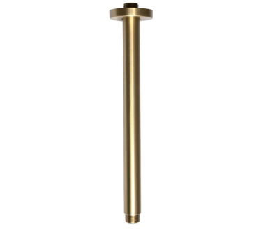 Vertical Shower Arm Brushed Brass - 300mm | Shower Arms
