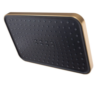 Rectangular Shower Head 200x300 Brushed Brass | Shower Roses