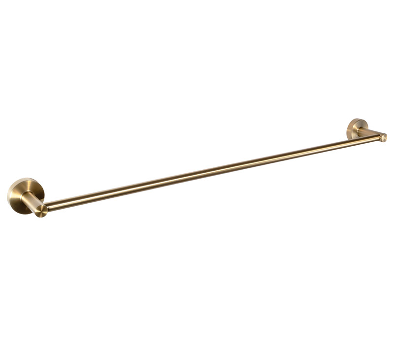 Single Towel Rail Brushed Brass 600mm | Ginger Accessories