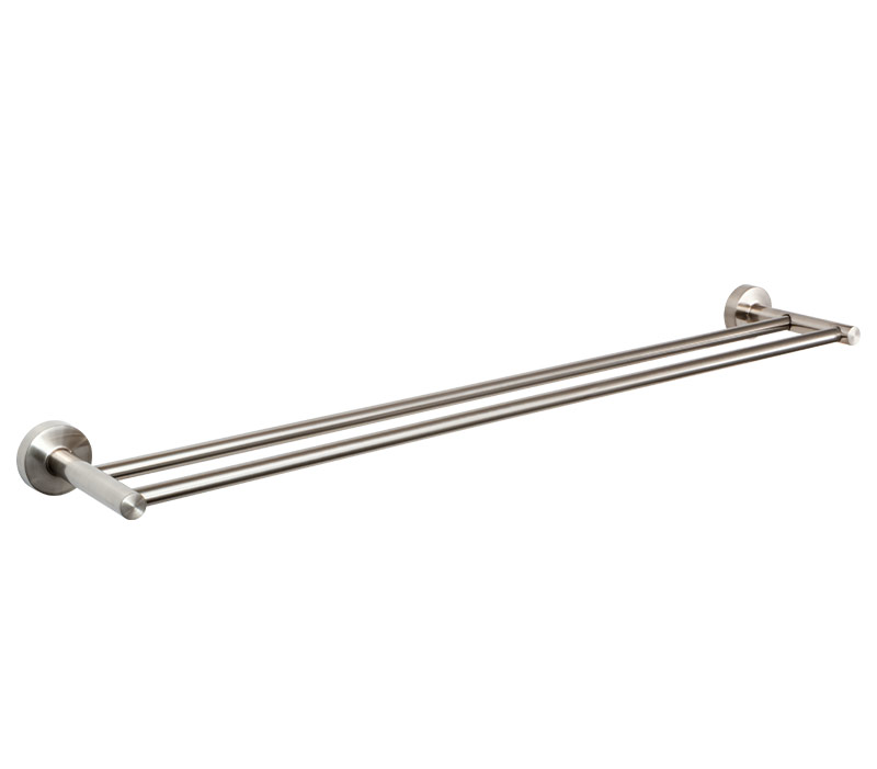 Double Towel Rails 600mm - Brushed Stainless Steel | Ginger Accessories