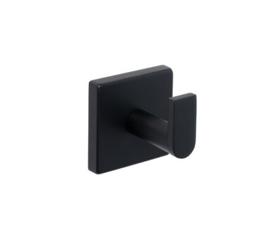 Square Single Robe Hook Black | Mint Accessories