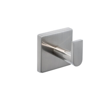 Square Single Robe Hook Brushed Stainless Steel | Mint Accessories