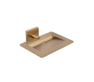 Square Soap Basket Brushed Brass | Mint Accessories