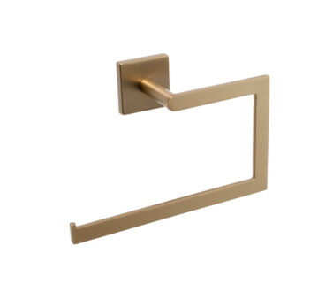 Square Towel Ring Brushed Brass | Mint Accessories