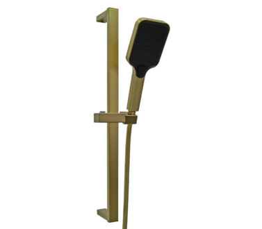 Rectangular 4 Function Rail Set Brushed Brass | Showers