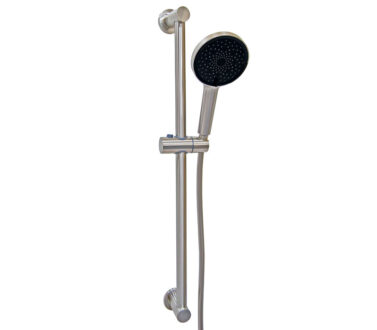 Round 4 Function Rail Set Brushed Stainless Steel | Showers