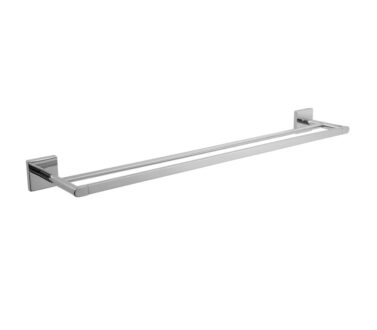 Square Double Towel Rails 600mm Chrome | Mint Accessories