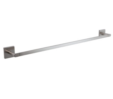 Square Single Towel Rail 600mm Brushed Stainless Steel | Mint Accessories