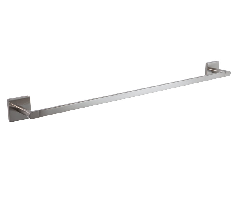 Square Single Towel Rail 600mm Brushed Stainless Steel | Mint Accessories