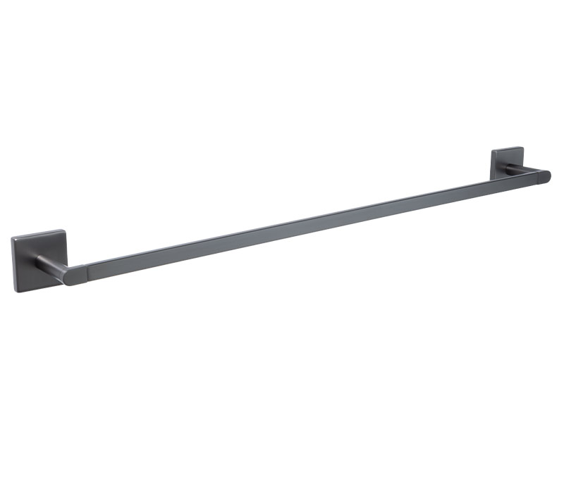 Square Single Towel Rail 600mm Gunmetal | Mint Accessories