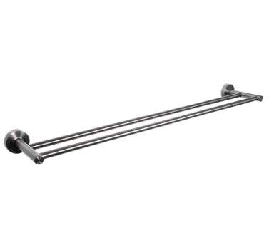 Double Towel Rails 600mm - Gunmetal | Ginger Accessories
